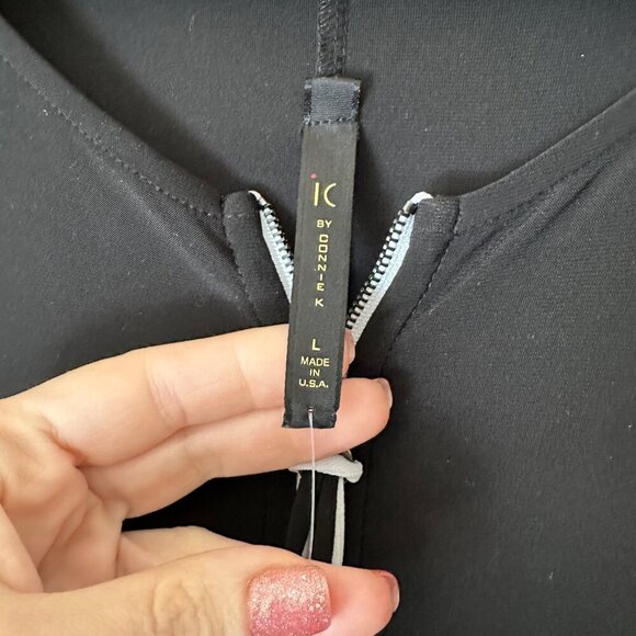 IC Collection Cold Should Harem Jumpsuit Womens Size L Avant Garde Lagenlook NEW - Picture 9 of 11